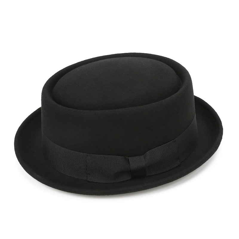 Women's Flip Brim Winter Wool Bow Cocktail Wedding Guest Bowler Hats