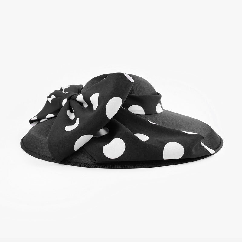 Women's Wide Brim Summer Bow Polka Dot Polyester Kentucky Derby Sun Hats