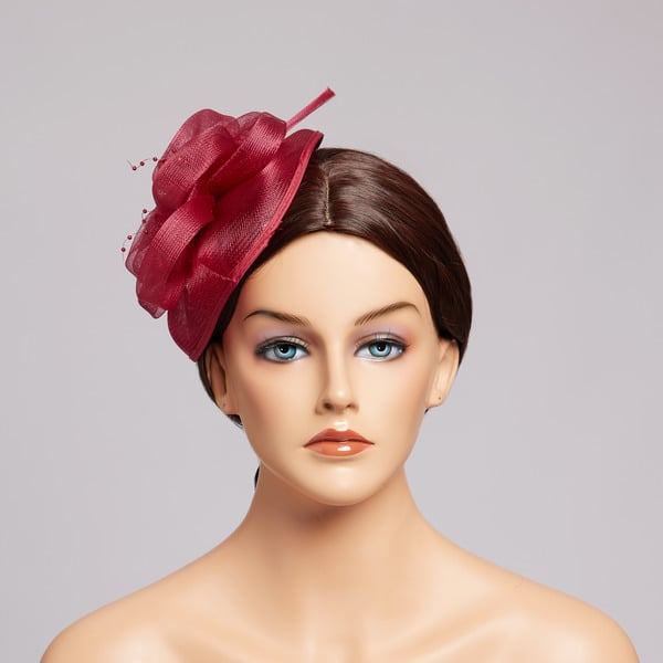 Mesh With Flower Kentucky Derby Fascinators With Clip