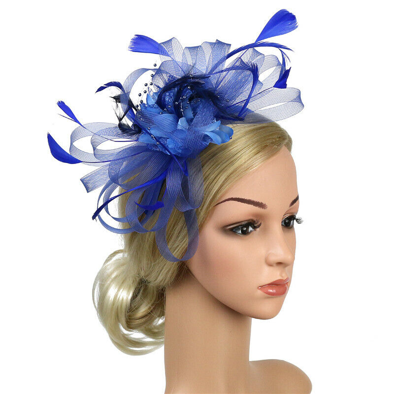 Faux Feather Mesh Kentucky Derby Fascinator Headband