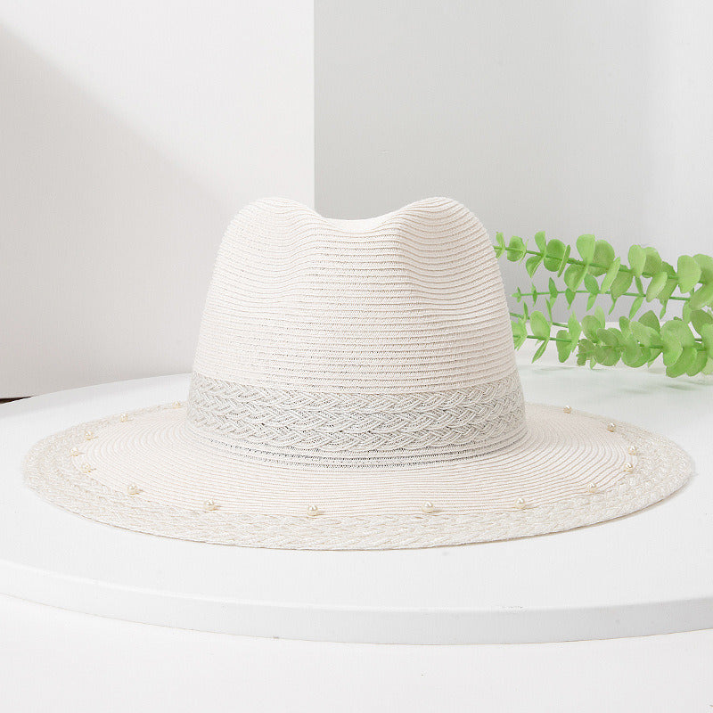 Boho Flat Brim Summer Straw Holiday Beach