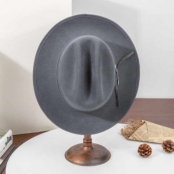 Classic Winter Bow Wool Wedding Fedora Hats