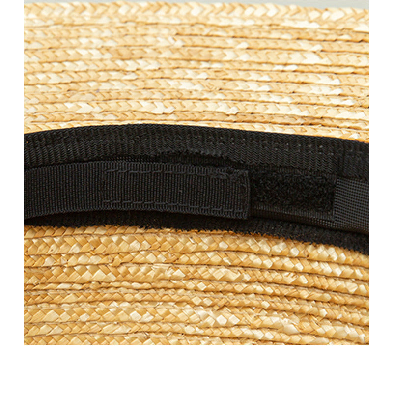 Women's Wide Brim Summer Ribbons Satin Bow Straw Tea Party Beach Sun Hats