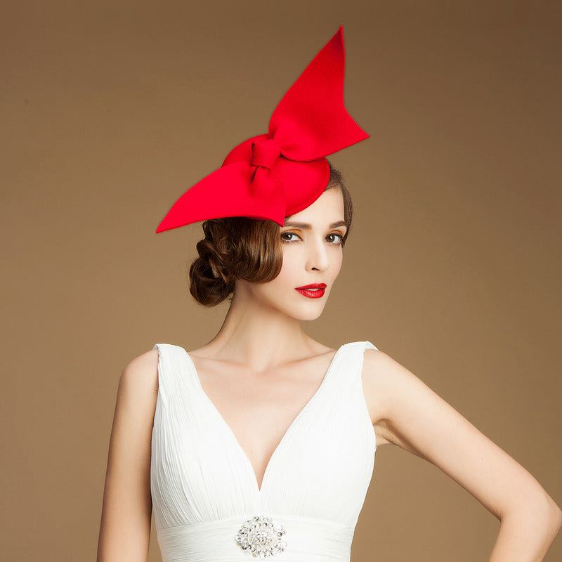 Women's Wool With Bowknot Cocktail Kentucky Derby Pillbox Hats With Clip