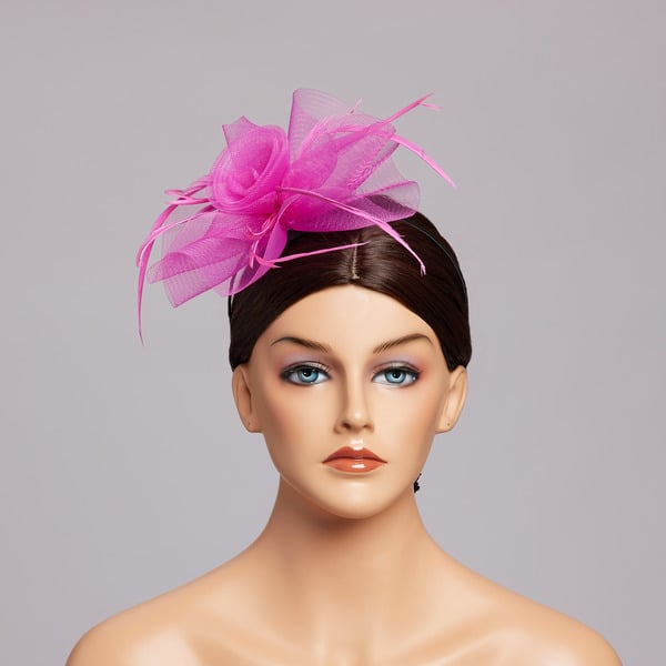 Women's Mesh With Faux Feather Flower Kentucky Derby Fascinators With Clip - light green