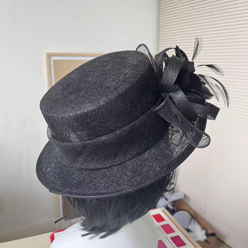 Women's Flower Lace Sinamay Kentucky Derby Church Hats