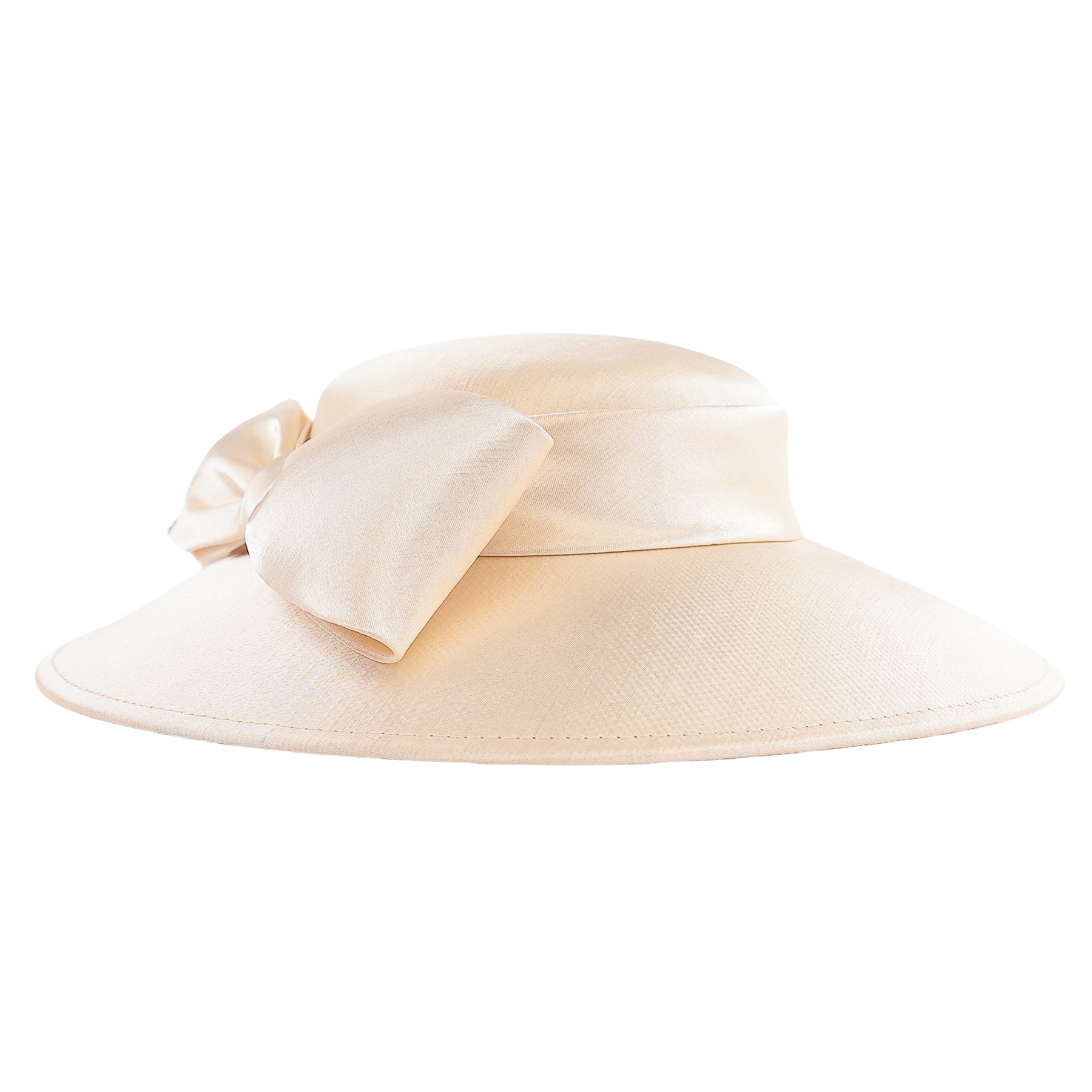 Wide Brim Bowknot Sash Kentucky Derby Hat