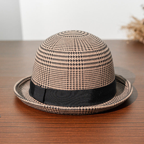 Flip Brim Winter Band Wool Wedding Bowler Hats