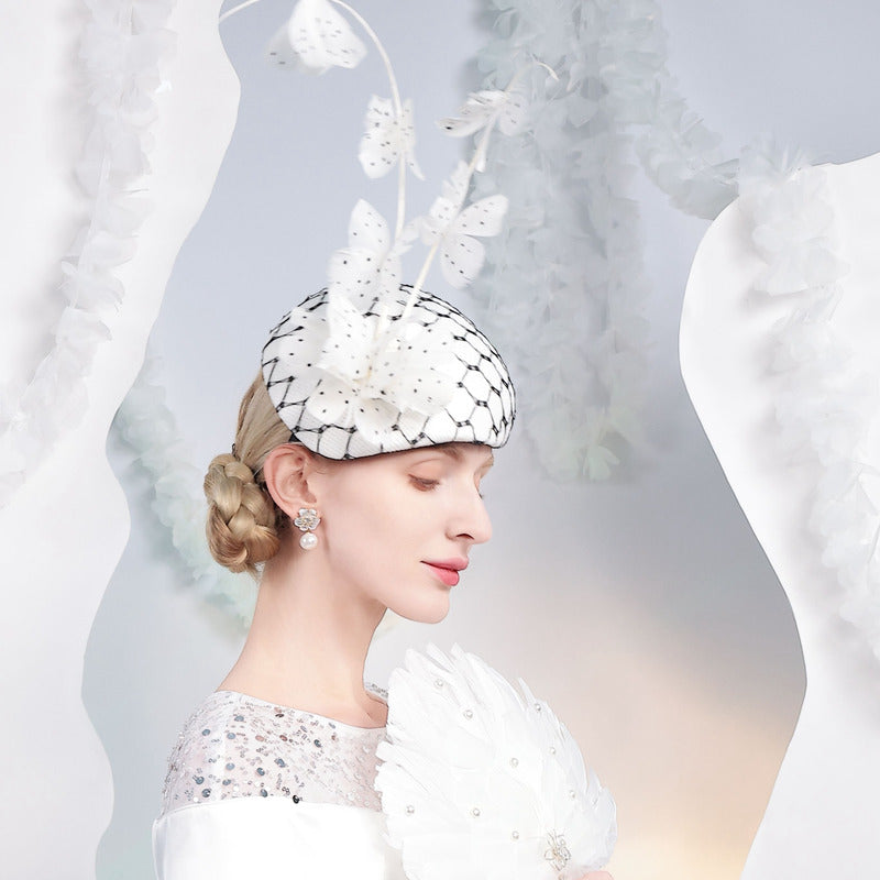 Women's Classic Faux Feather Flower Polyester Kentucky Derby Royal Ascot Fascinators With Headband