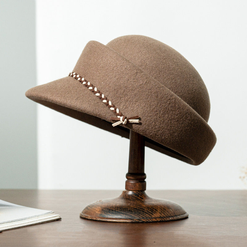 Women's Classic Winter Wool Cocktail Wedding Guest Beret Hats