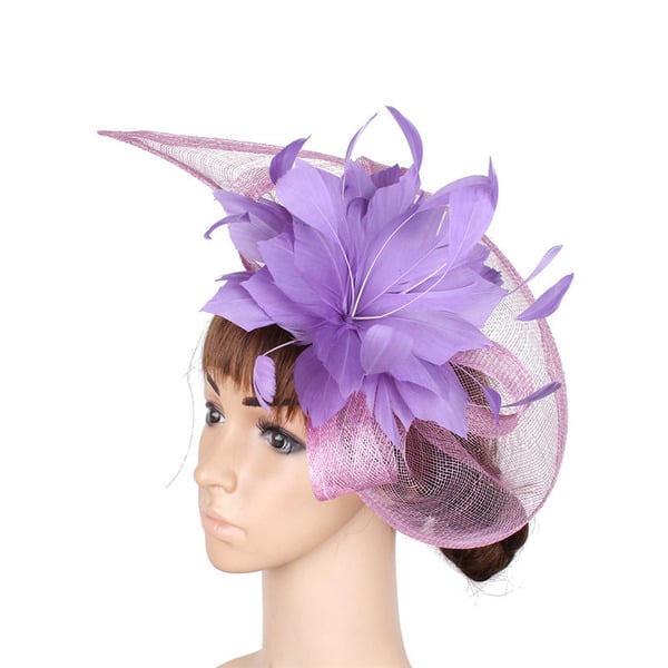 Women's Sinamay Kentucky Derby Saucer Hats Fascinators With Clip - gold