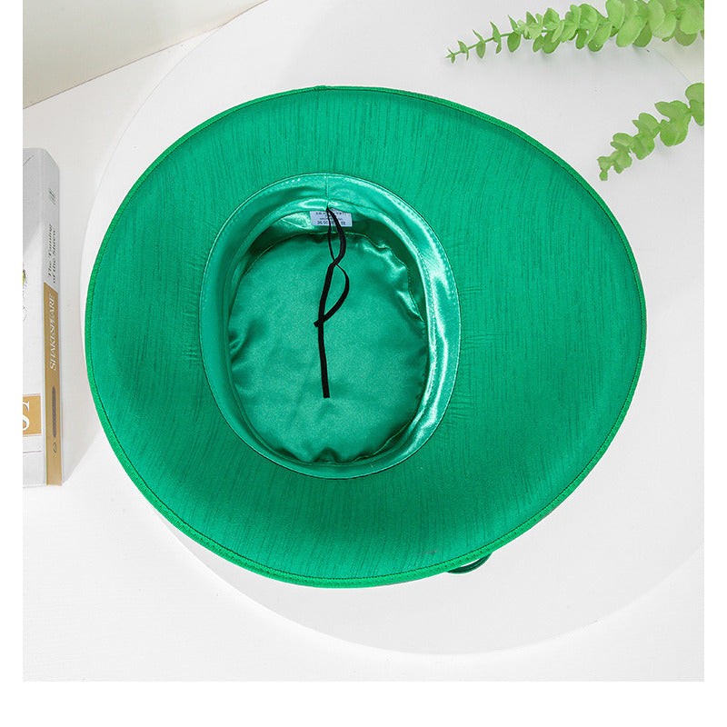 Women's Bow Slub Fabric Kentucky Derby Church Hats