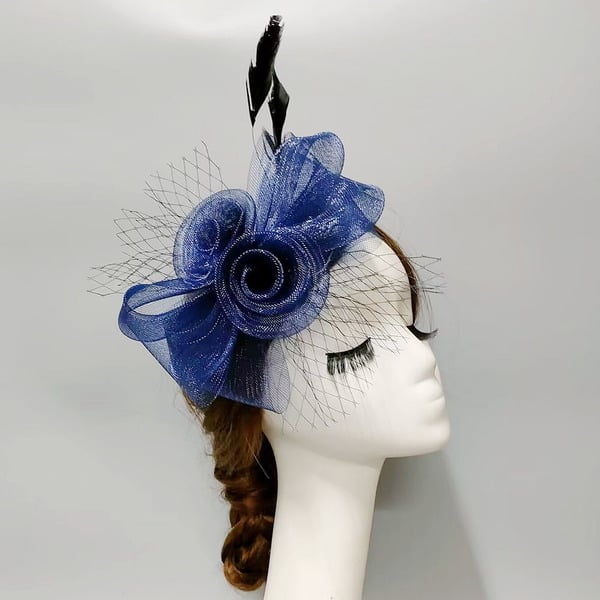 Elegant Flower Mesh Tea Party Cocktail Kentucky Derby Fascinators With Clip