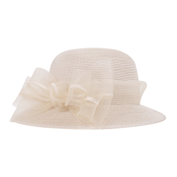 Women's Elegant Bowknot Wedding Ladies Day Sun Hats Church Hats Straw Hats