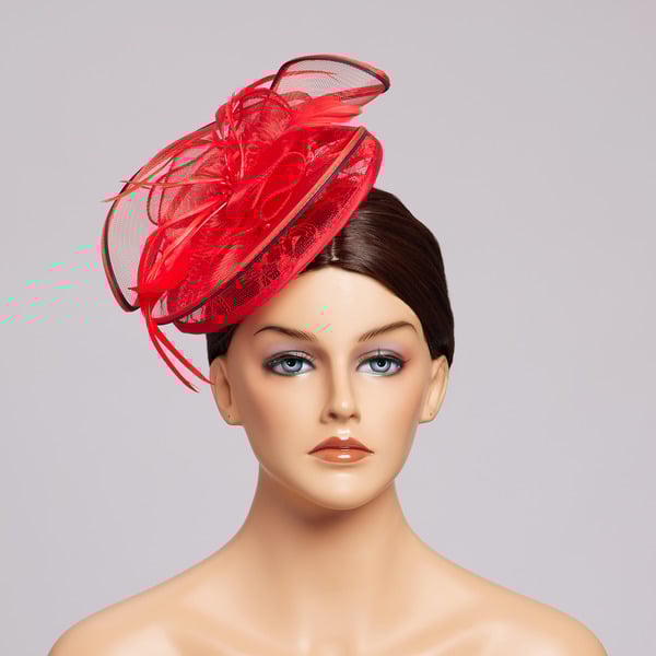 Women's Mesh With Faux Feather Lace Kentucky Derby Fascinators With Clip