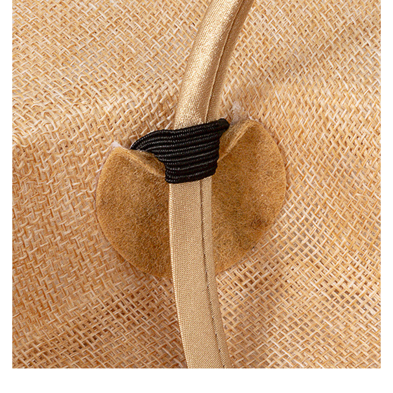 Women Wide Brim Flower Bow Faux Sinamay Wedding Kentucky Derby Fascinators With Headband