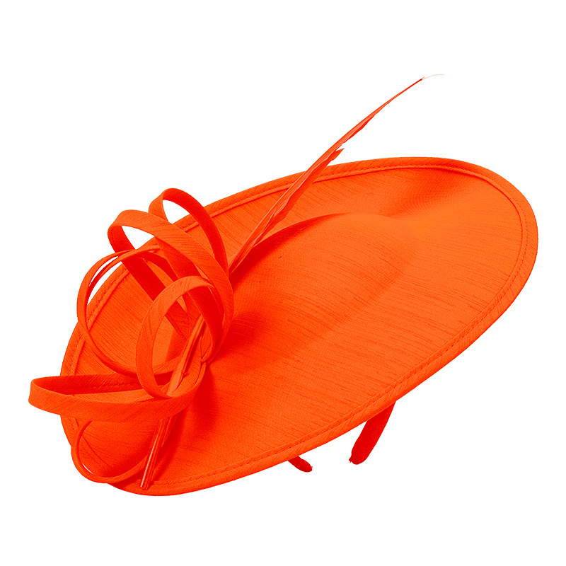 Women's Faux Feather Polyester Kentucky Derby Saucer Hats Fascinators With Headband