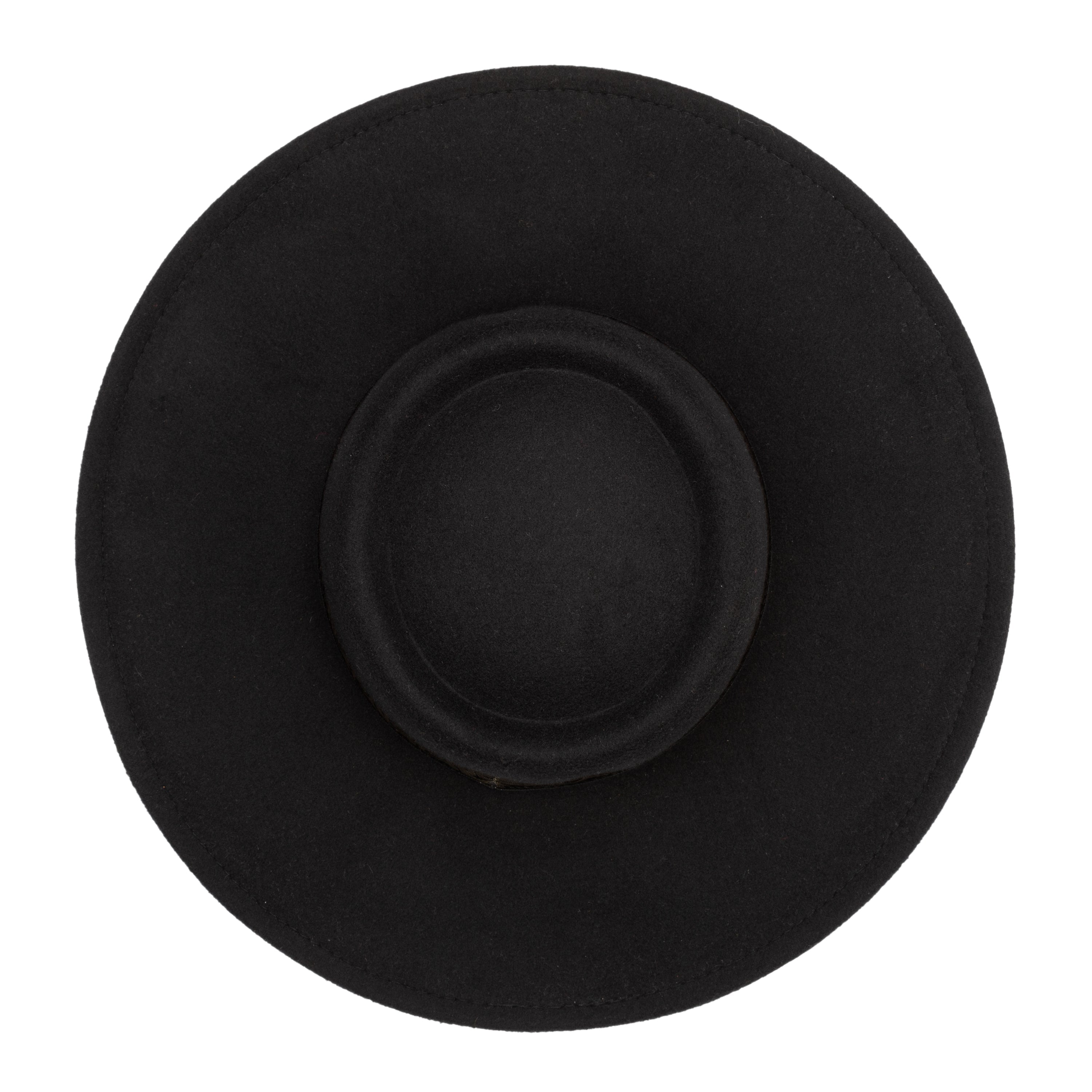 Decorated wide-brim hat