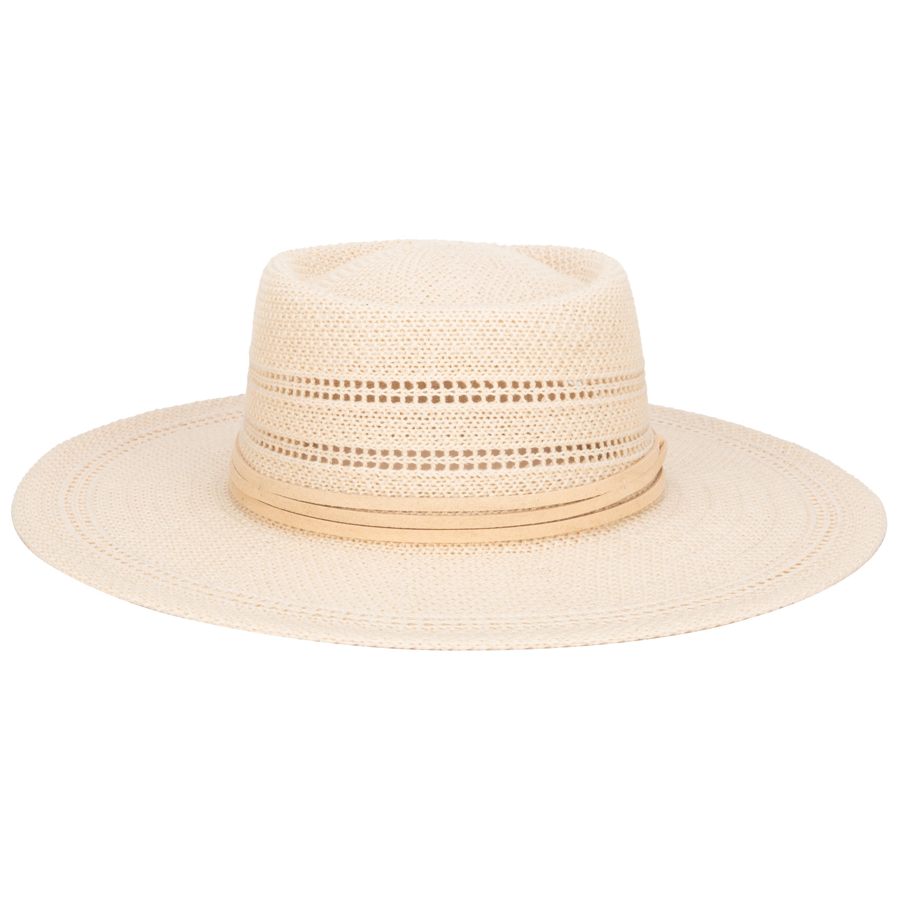 Perforated wide-brim hat