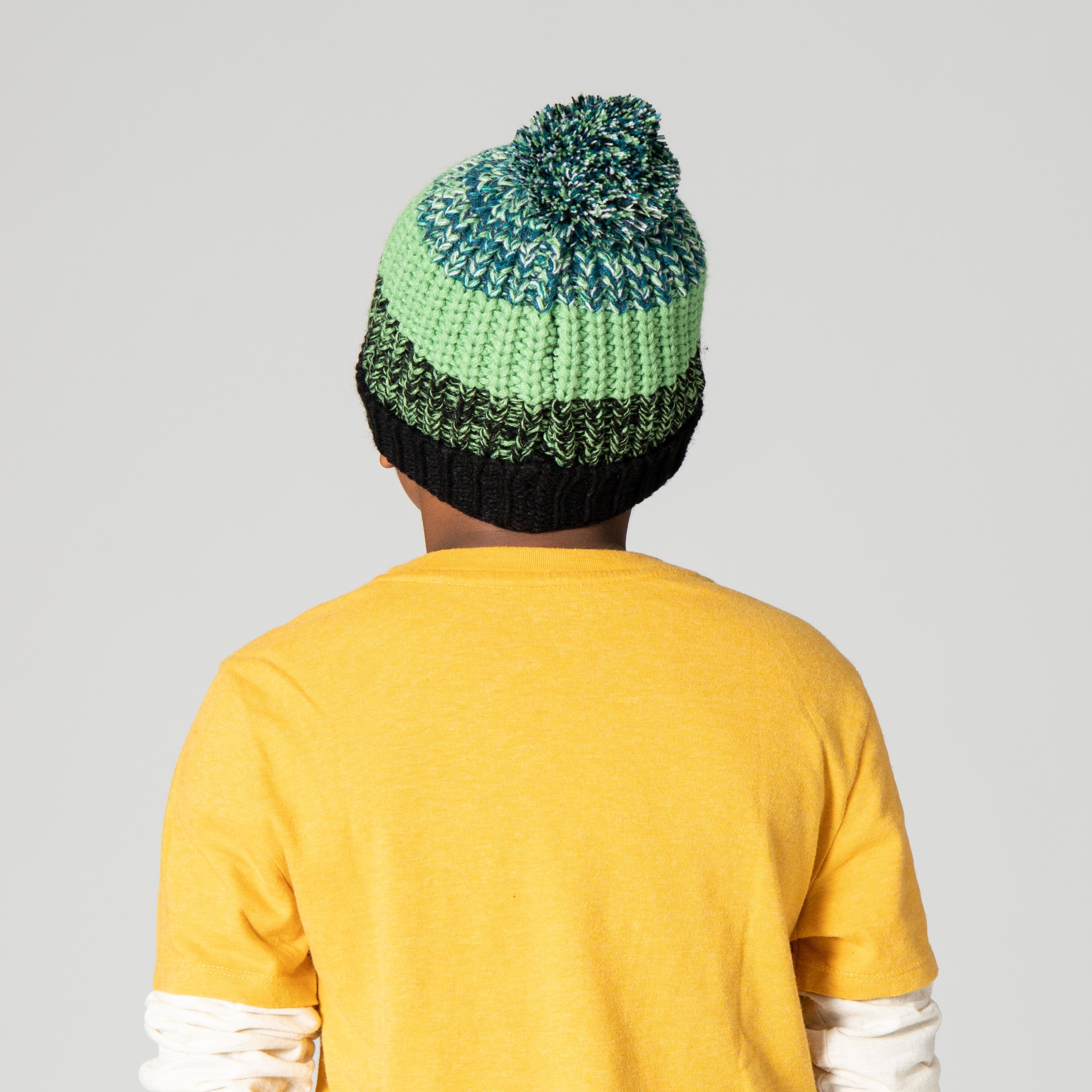 Kids Color - Blocked Pom Beanie