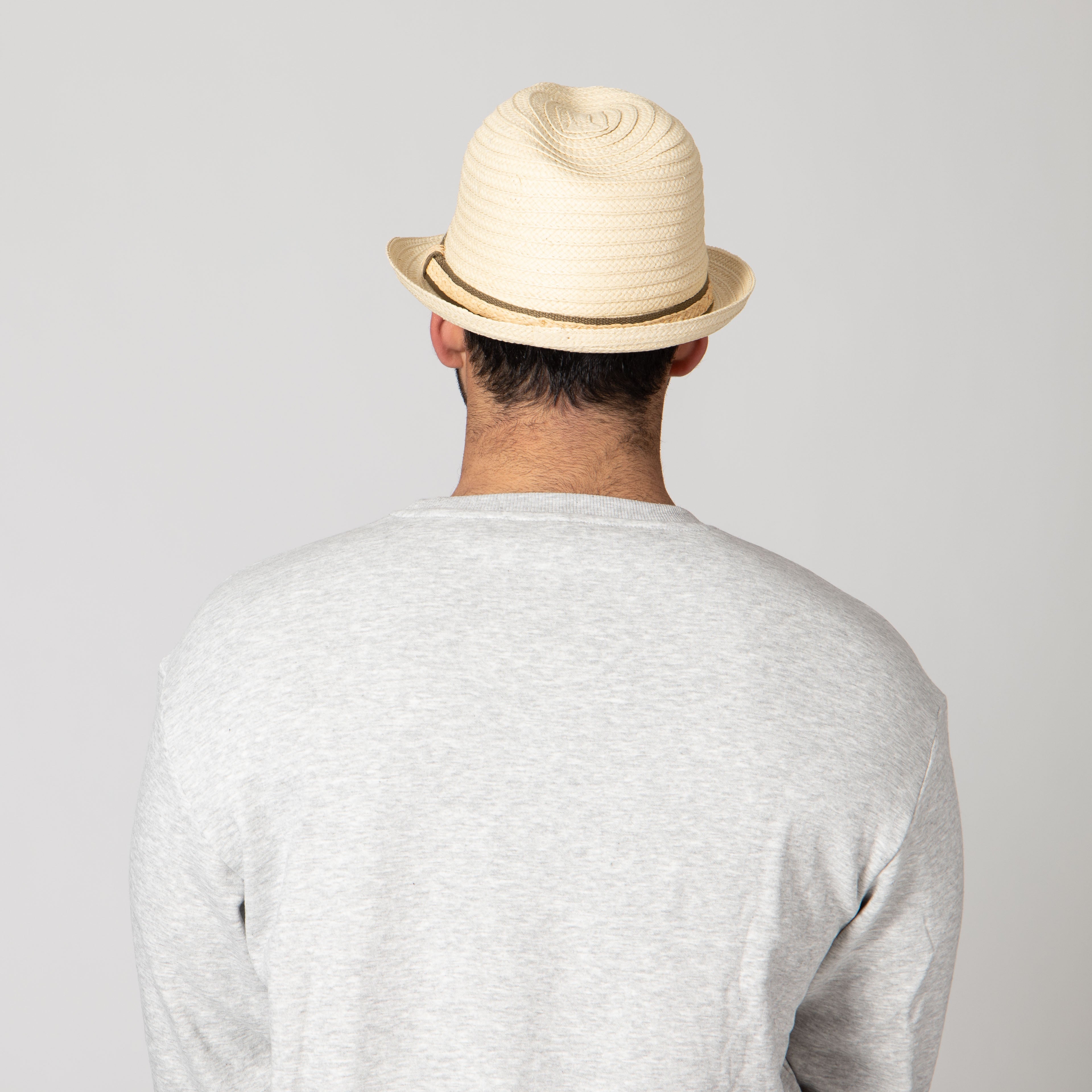 Men' Straw Fedora Hat