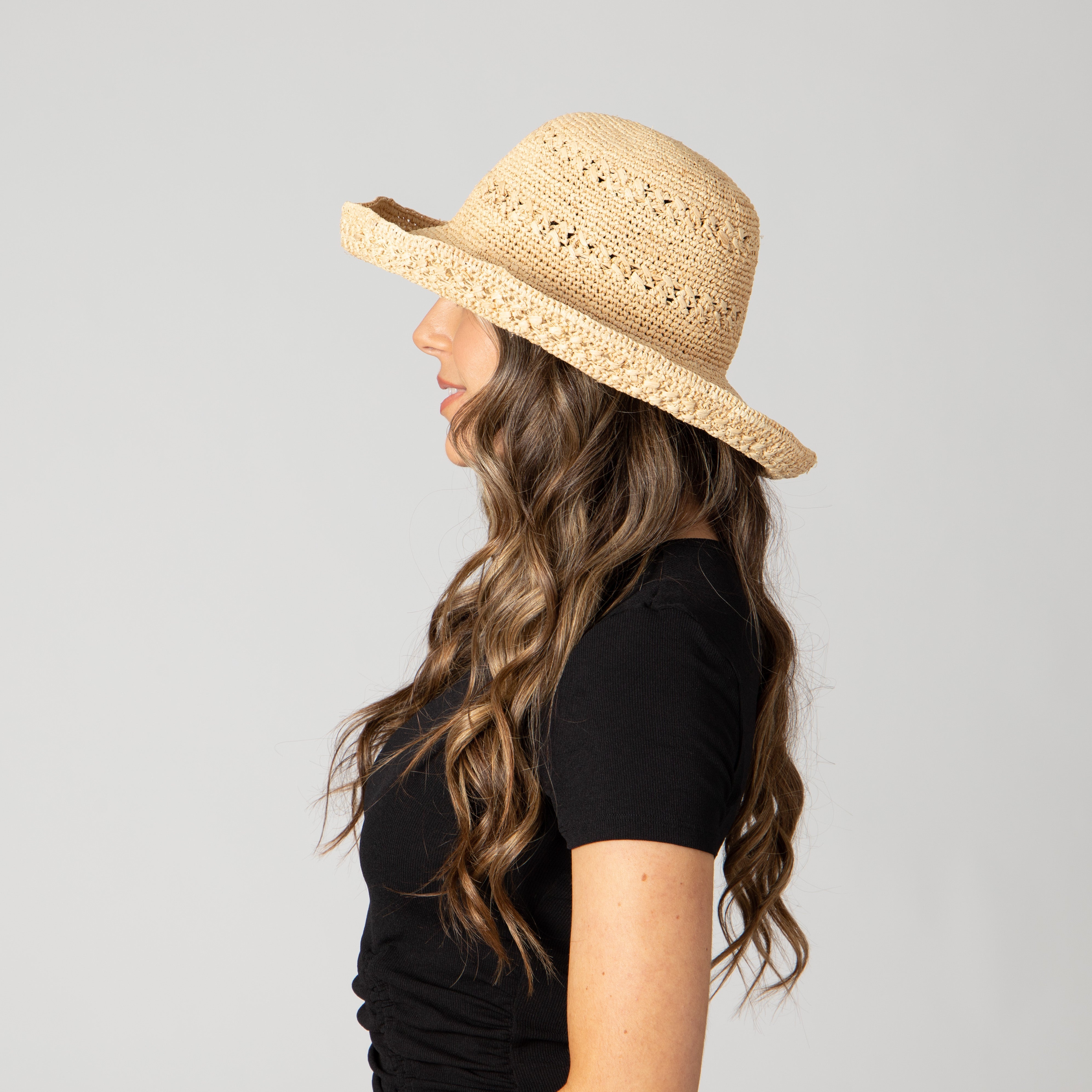 Wide-brim Openwork Sun Hat