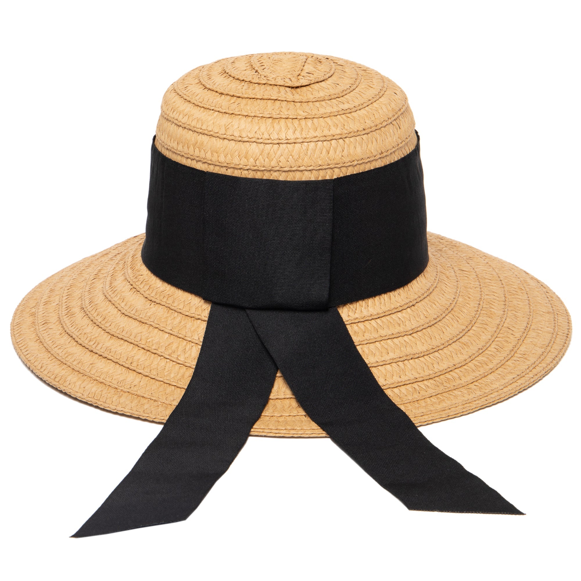 Wide-brimmed Ribbon Sun Hat