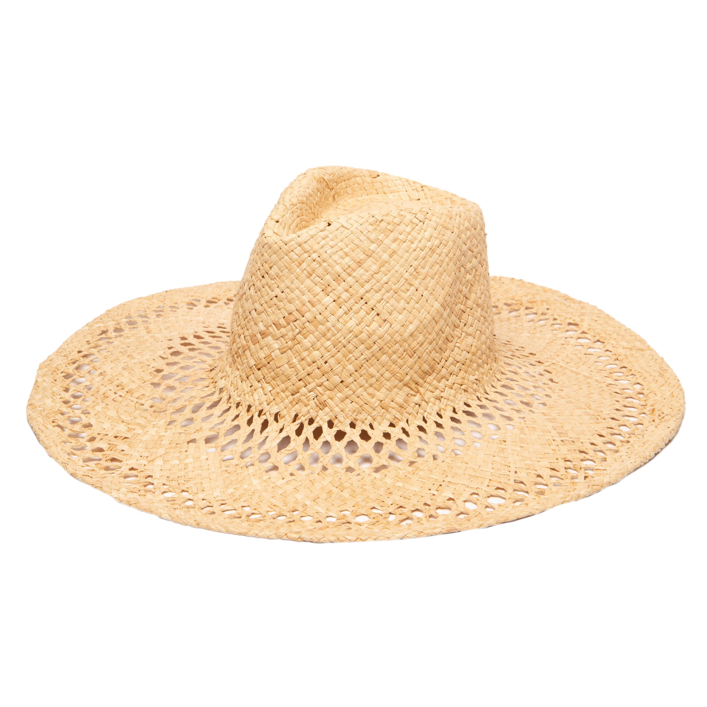 Wide-brim cut-out hat