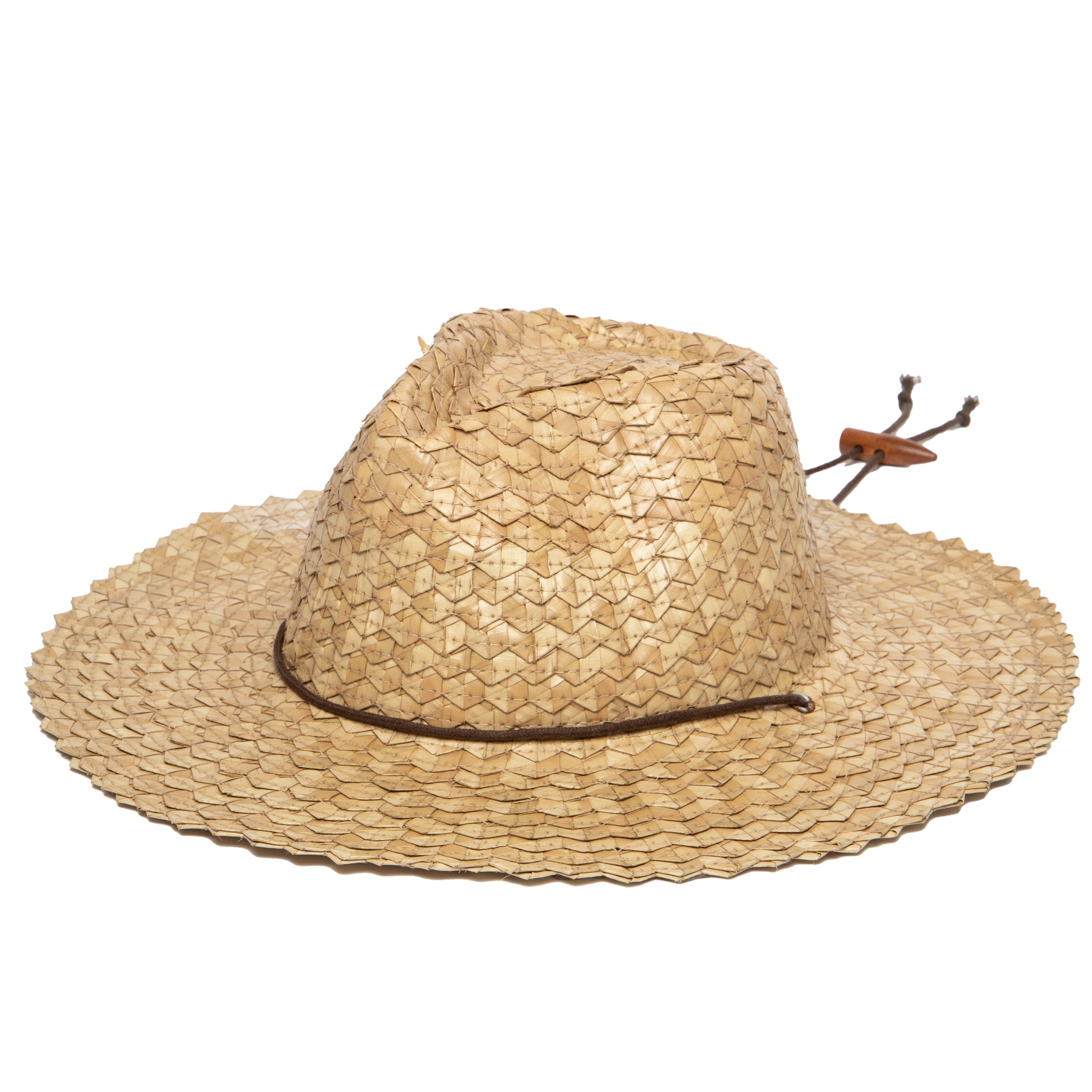 Straw wide-brim hat